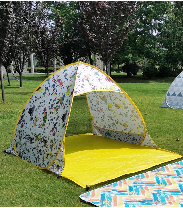 简易帐篷免搭建户外双人速开防晒遮阳棚沙滩儿童超轻小帐篷2人免搭建
