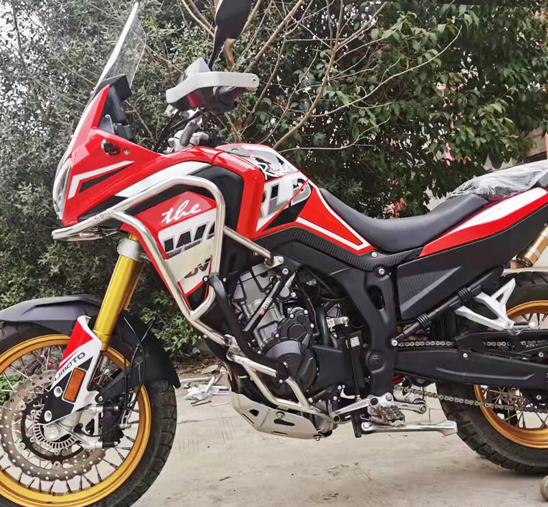 恒舰大海道500adv不锈钢保险杠护杠防摔保护发动机铝合金三箱 黑色