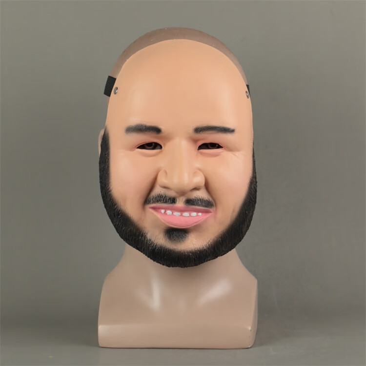 朗栩莲仿真头套面具 人皮面皮仿真易容脸皮面具假脸光头头套全脸万圣