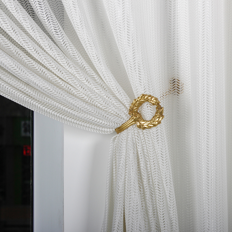 法兰格慕法式黄铜复古窗帘钩欧式创意贝壳轻奢窗帘挂钩墙钩艺术黄铜挂