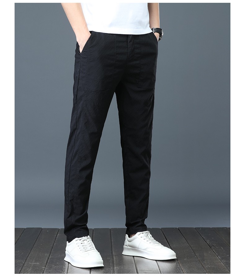 2条装南极人冰丝裤子男夏季薄款直筒休闲裤男士轻薄运动长裤子9006浅