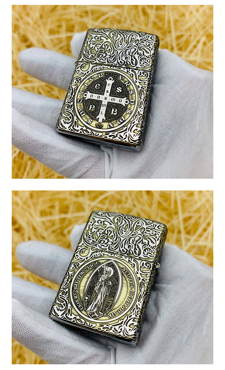 zippo打火机官方正版康斯坦丁恶灵挽歌地狱神探复刻收藏雕刻男士盔甲