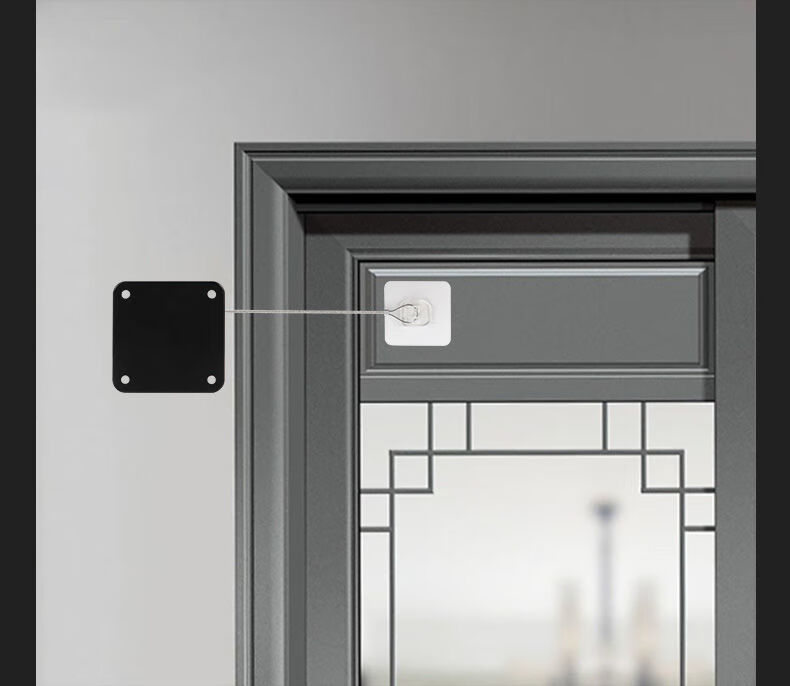 闭门器自动家用关门神器免打孔简易拉绳大门玻璃门推拉铁门缓冲器普通