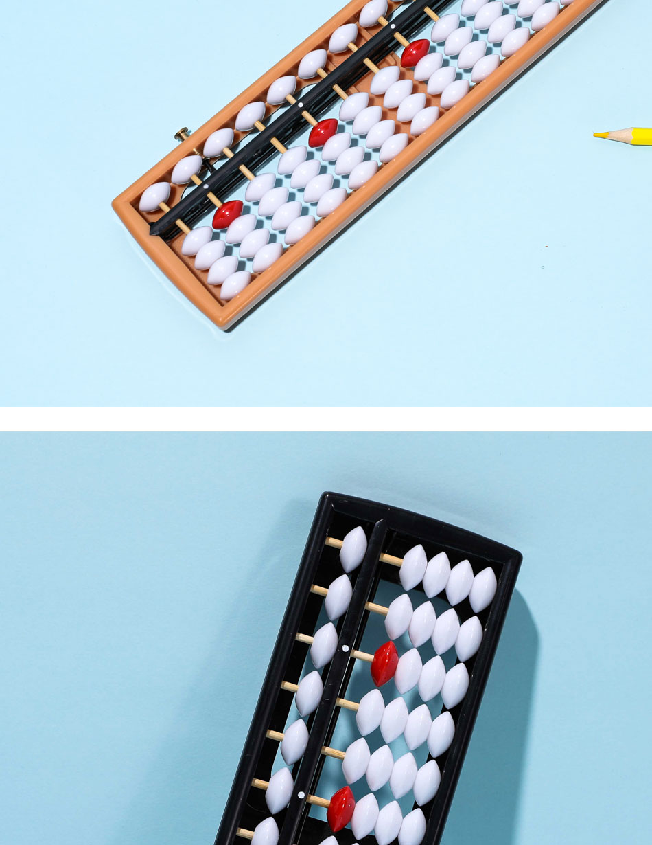 新款小学生二年级13档5珠儿童算盘珠心算幼儿园儿童珠算算盘带清盘器