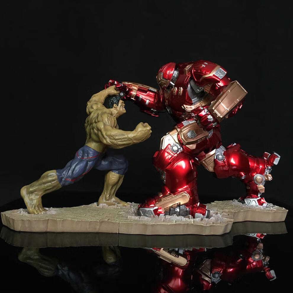 【官方旗舰】复仇者联盟钢铁侠mk44反浩克装甲模型雕像摆件绿巨人套装