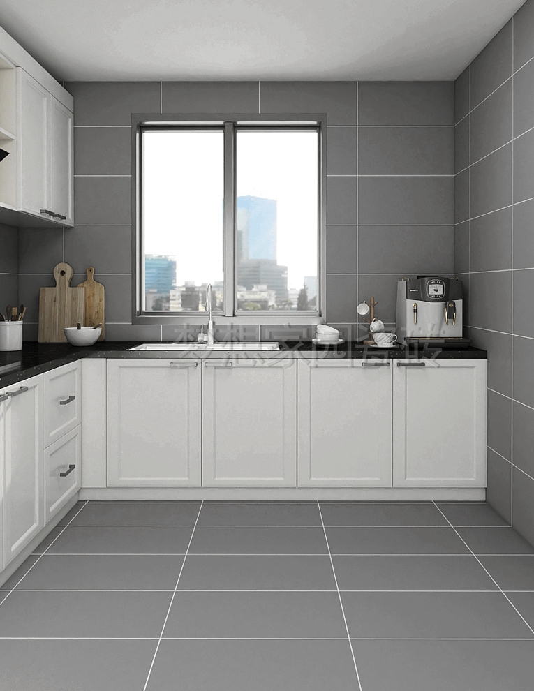灰色瓷砖厨房卫生间墙砖300x600阳台哑光防滑地砖全瓷水泥仿古砖白色