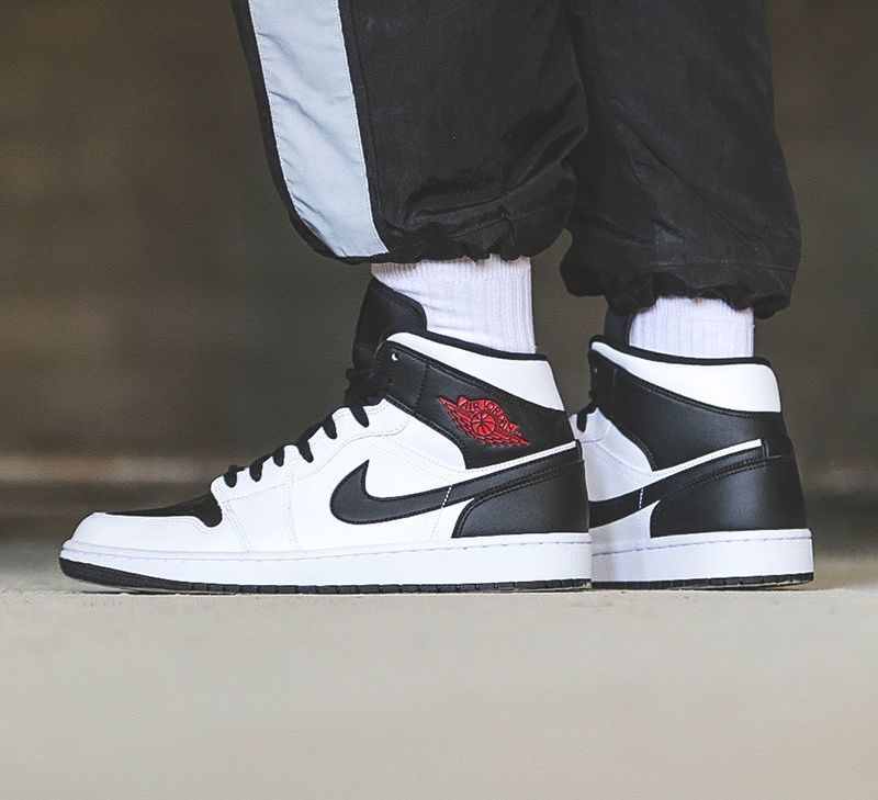 熊猫 男女同款 情侣运动鞋 纯原aj1 mid-黑白反转 36【图片 价格 品牌