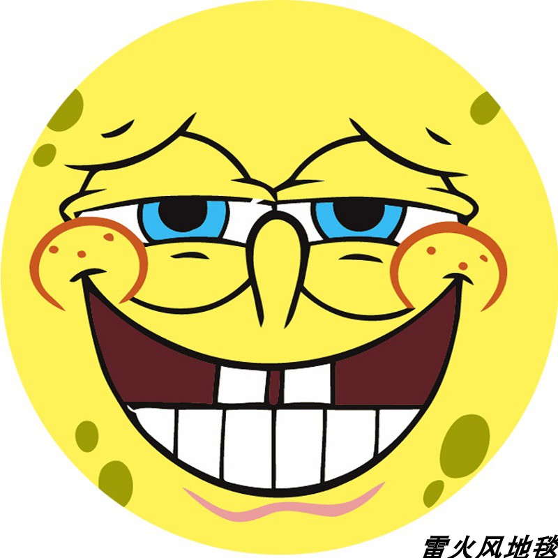 抓周地垫2022新款海绵宝宝卡通儿童抓周圆形水晶绒超柔环保材料地垫可