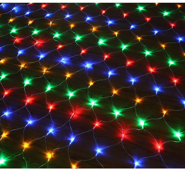 太阳能led网灯渔网灯彩灯闪灯串灯鱼网状满天星户外防水庭院装饰暖色