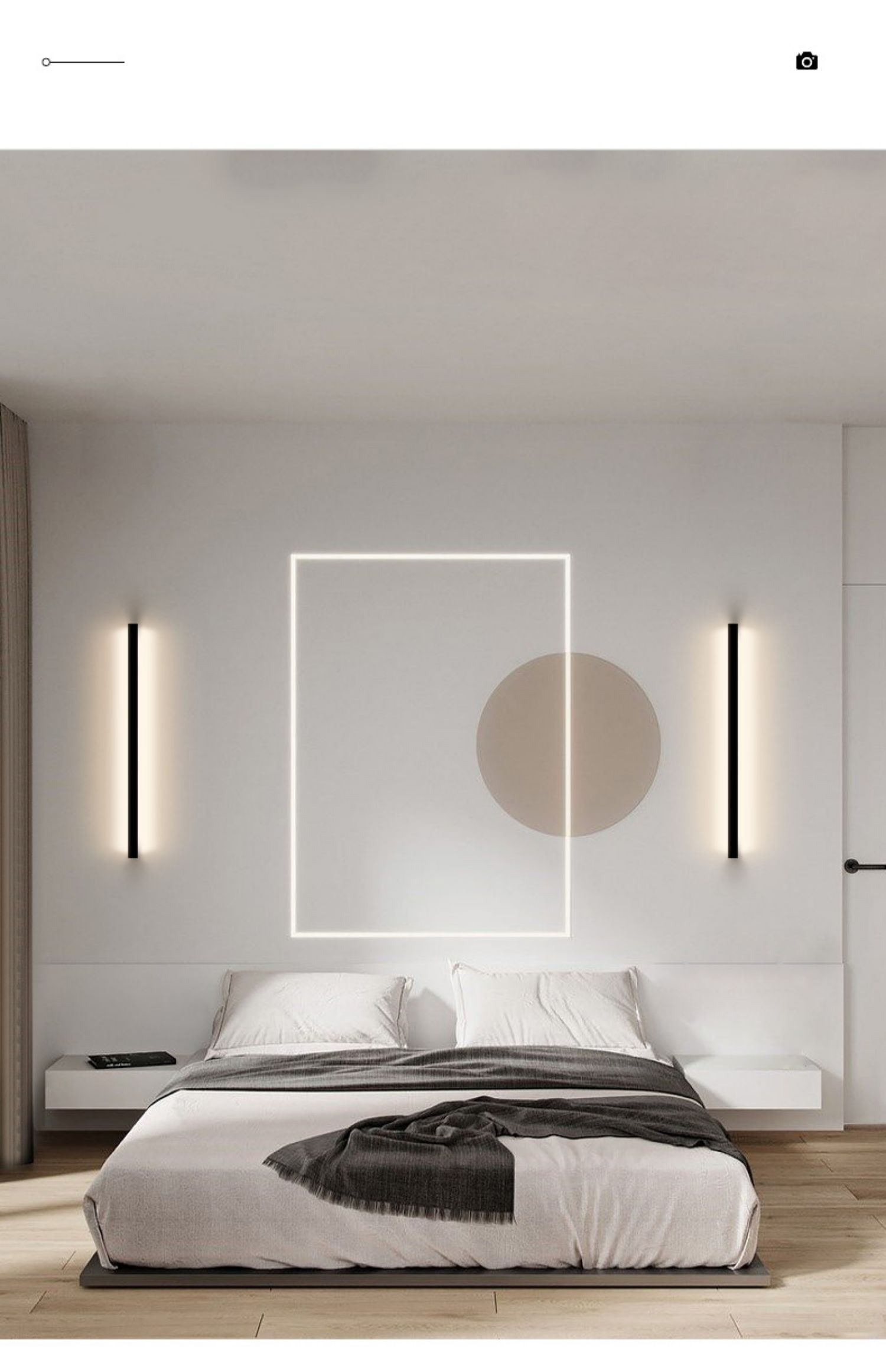 卧室床头壁灯极简客厅过道沙发背景墙吸顶轻奢一字长条无主灯铝材曜石