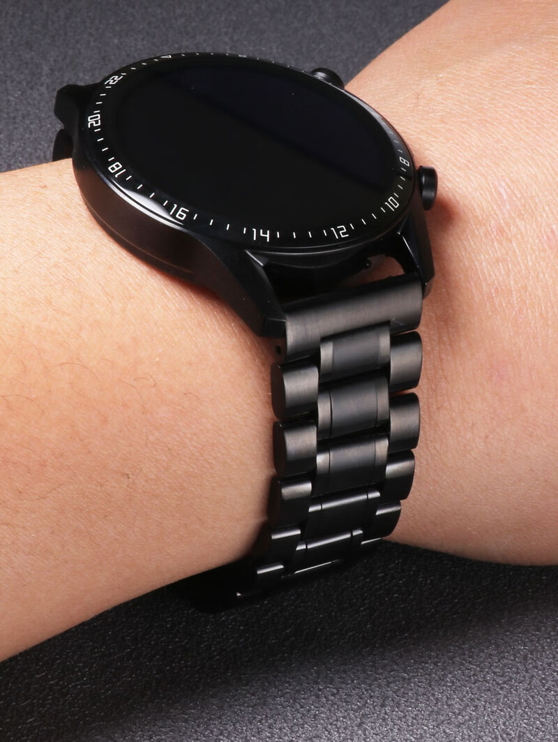 华为watch3gt3手表精钢表带新款男女士gt3pro46表盘钢带金色华为gt3