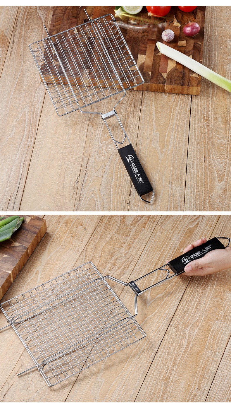 烧烤工具配件烤鱼夹用品夹烧烤夹子网蔬菜夹板烤肉用具拍