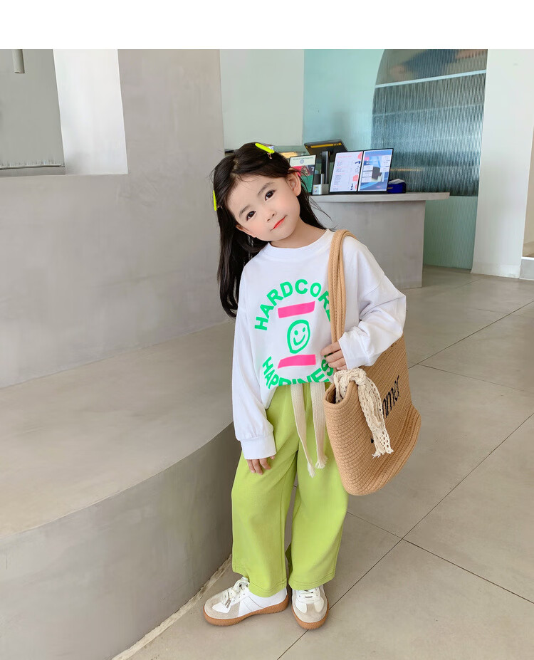 楚歌质优品2022女童春装新款童装儿童韩版t恤衫中小童打底上衣宝宝内