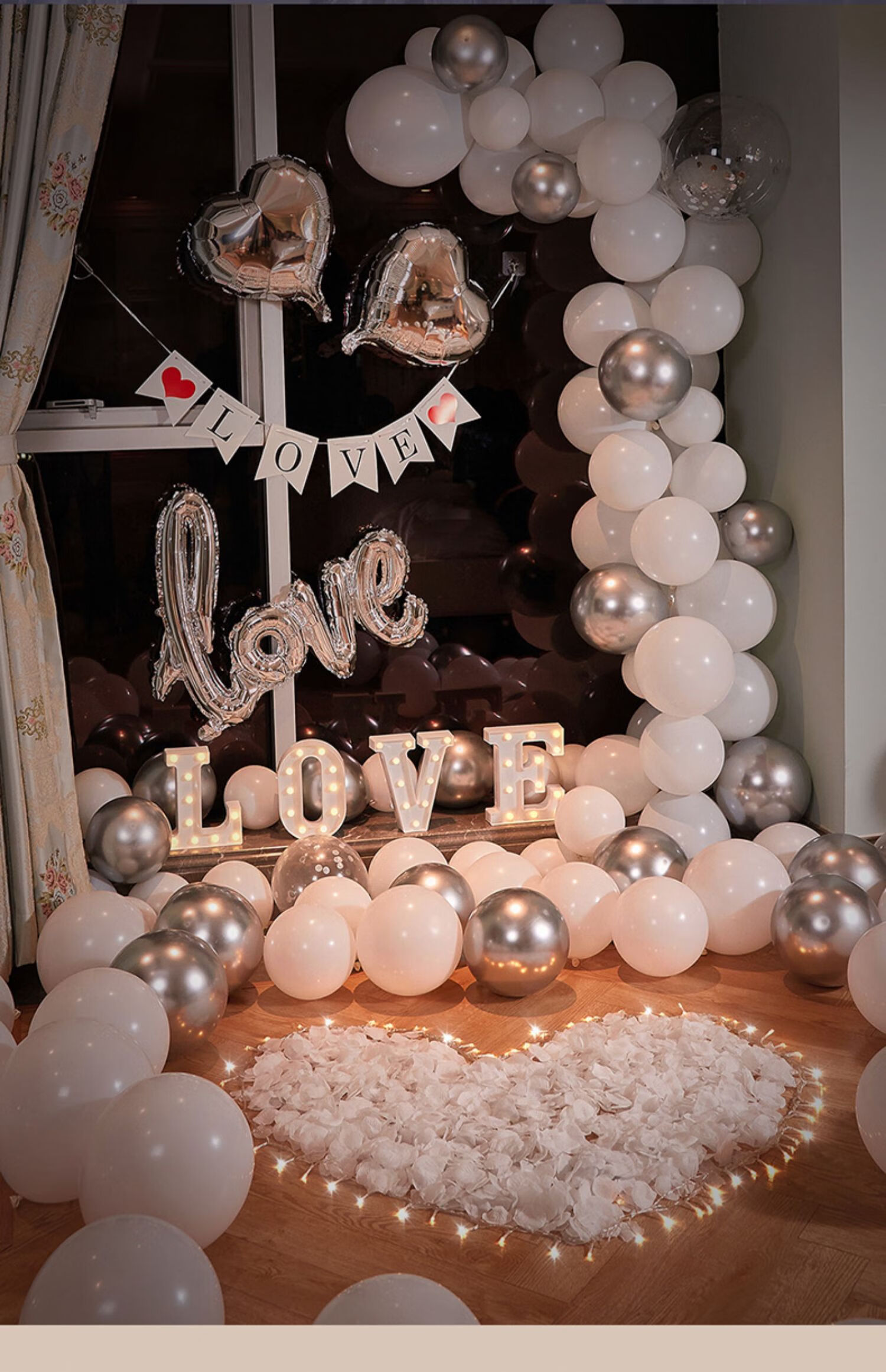 情人节求婚道具浪漫惊喜场景布置创意用品表白房间室内装饰sn9633浩瀚