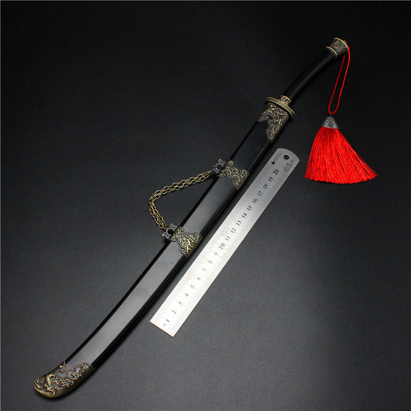 明代锦衣卫合金模型中国古玩具长陌直短22cm星辰模型展架
