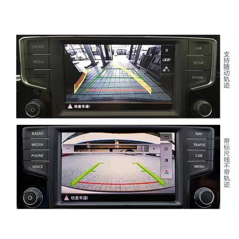 适用于大众翻标影像迈腾8凌渡高尔夫探歌轨迹翻盖倒车摄像头 原厂翻标