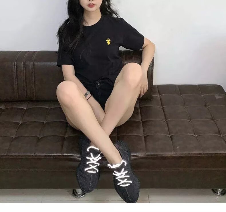 甜贝星【品牌特价】yeezy椰子男鞋350美洲限定珊瑚橙真爆高版本满天