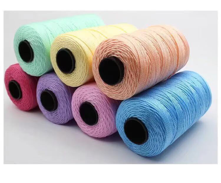 喜圣多新品中粗3股冰丝合股亮丝线丙纶线钩帽子专用丙纶合股冰丝粗