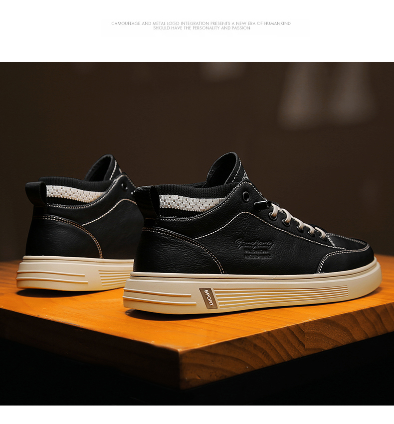 七匹狼潮牌男鞋2022新款夏季透气潮鞋男士休闲商务皮鞋百搭运动小白鞋