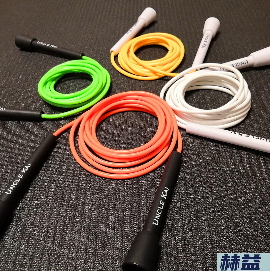硕富拳击跳绳3米长5毫米直径笔杆式手柄pvc胶绳拳击跳绳专用卡扣凯叔