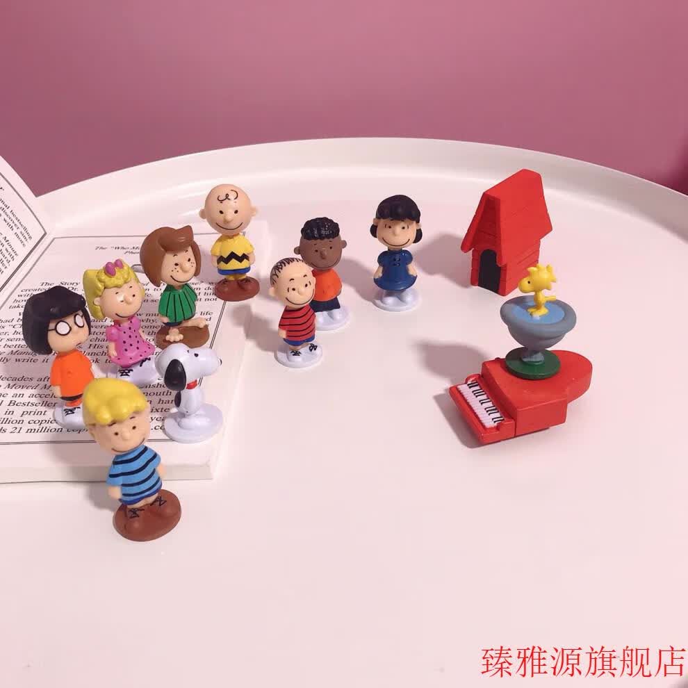 ins同款史努比玩偶小创意可爱卡通12款套装公仔模型节日礼物 一套12个