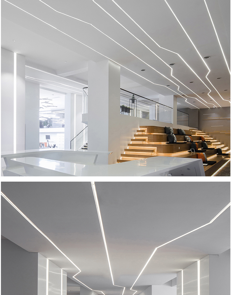 硅胶软灯槽弧形线条灯可流水柔性造型防水嵌入式线型灯led软灯带ǹ 