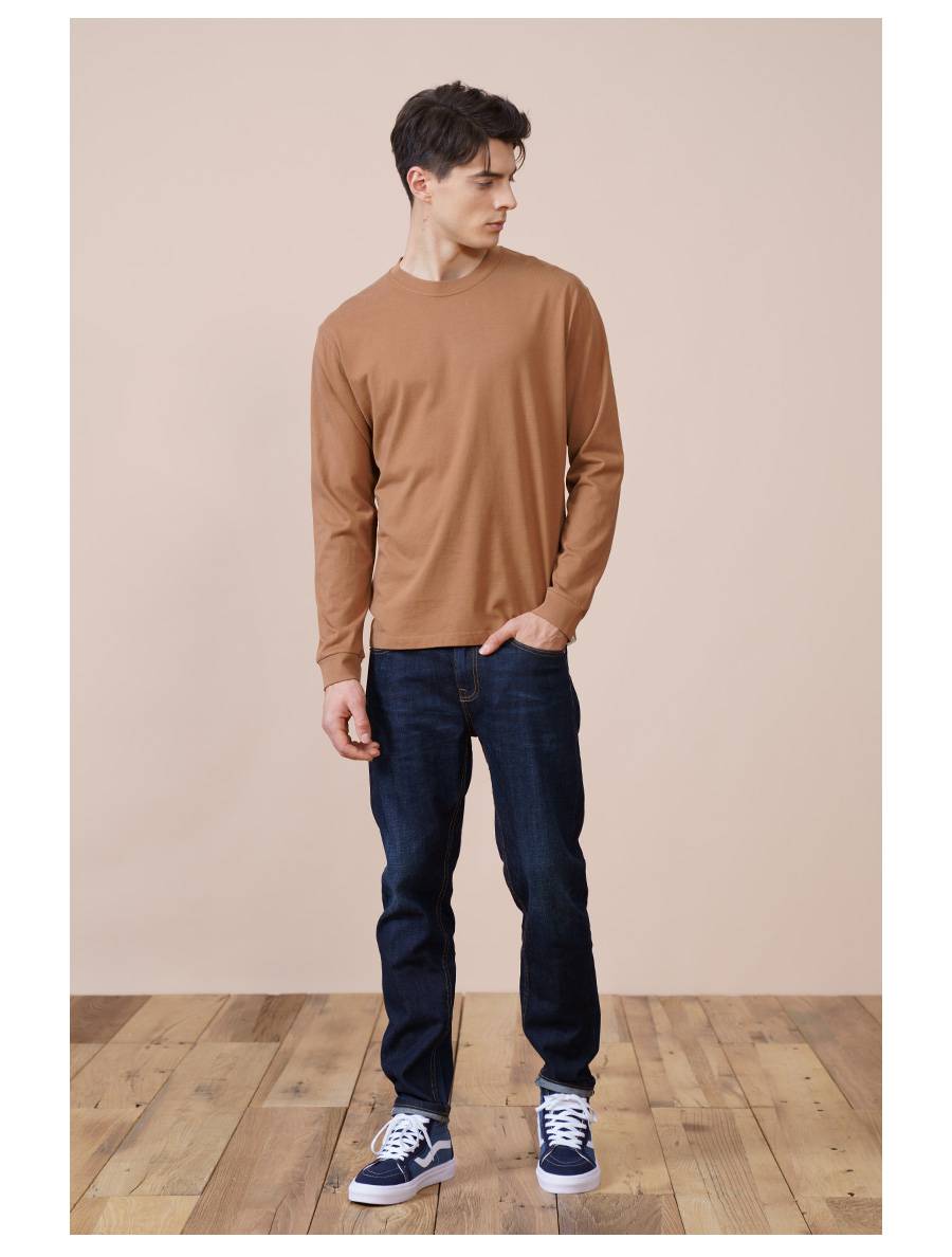 南极人男装秋季新款多色圆领休闲情侣长袖t恤男男式潮流体恤衫男士