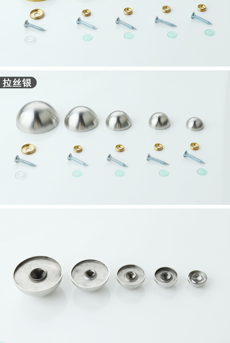 西朵玻璃镜钉广告自攻钉装饰钉子扣盖纯铜镜扣膨胀钉墙砖固定螺丝钉