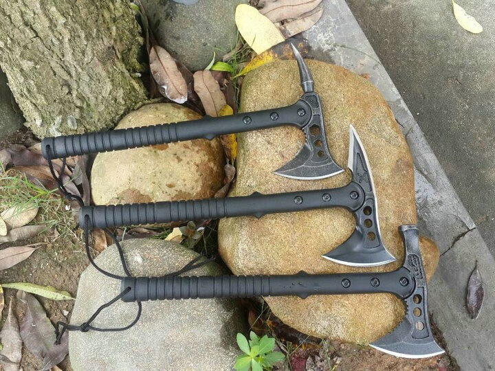 劳铭战斧户外斧多功能求生战术斧头丛林斧手斧小斧子伐木斧 勇士斧