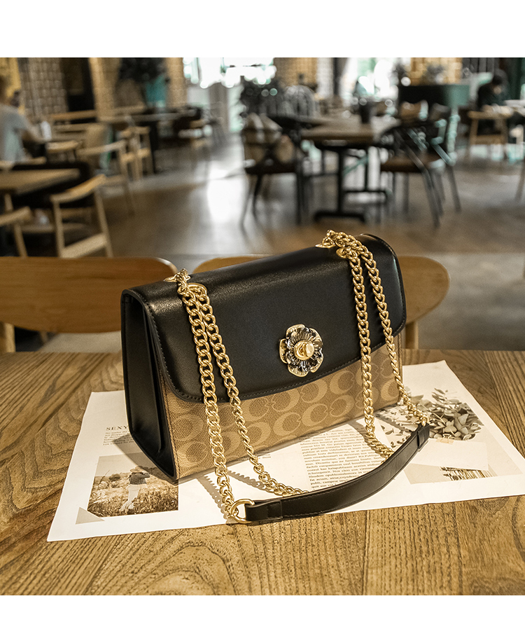 mkf香港代购2022新品轻奢时尚mk山茶花链条女包真皮单肩斜挎手提礼盒