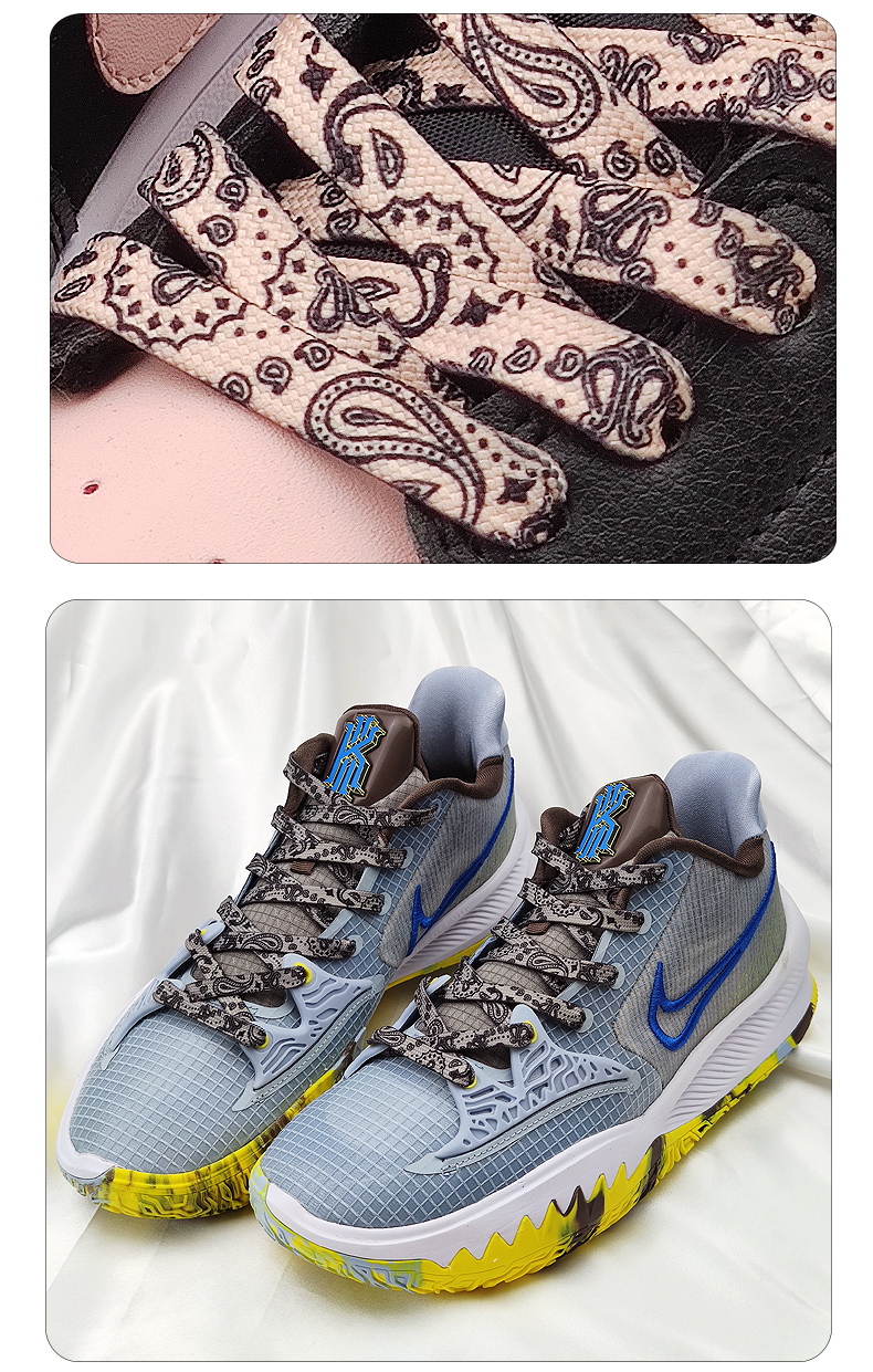 19701空鞋带腰果扁平开拓者一号定制联名款 【黑底】金腰果 140cm