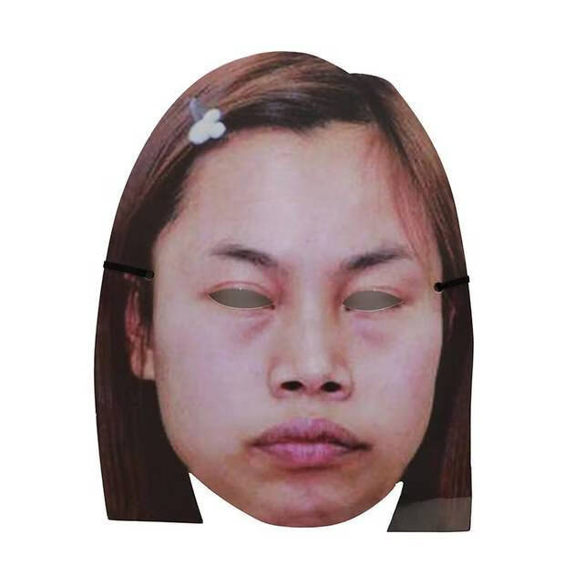 硅胶人脸面具易容仿真人换脸皮面皮人脸头套硅胶女假脸道具结婚 纸质