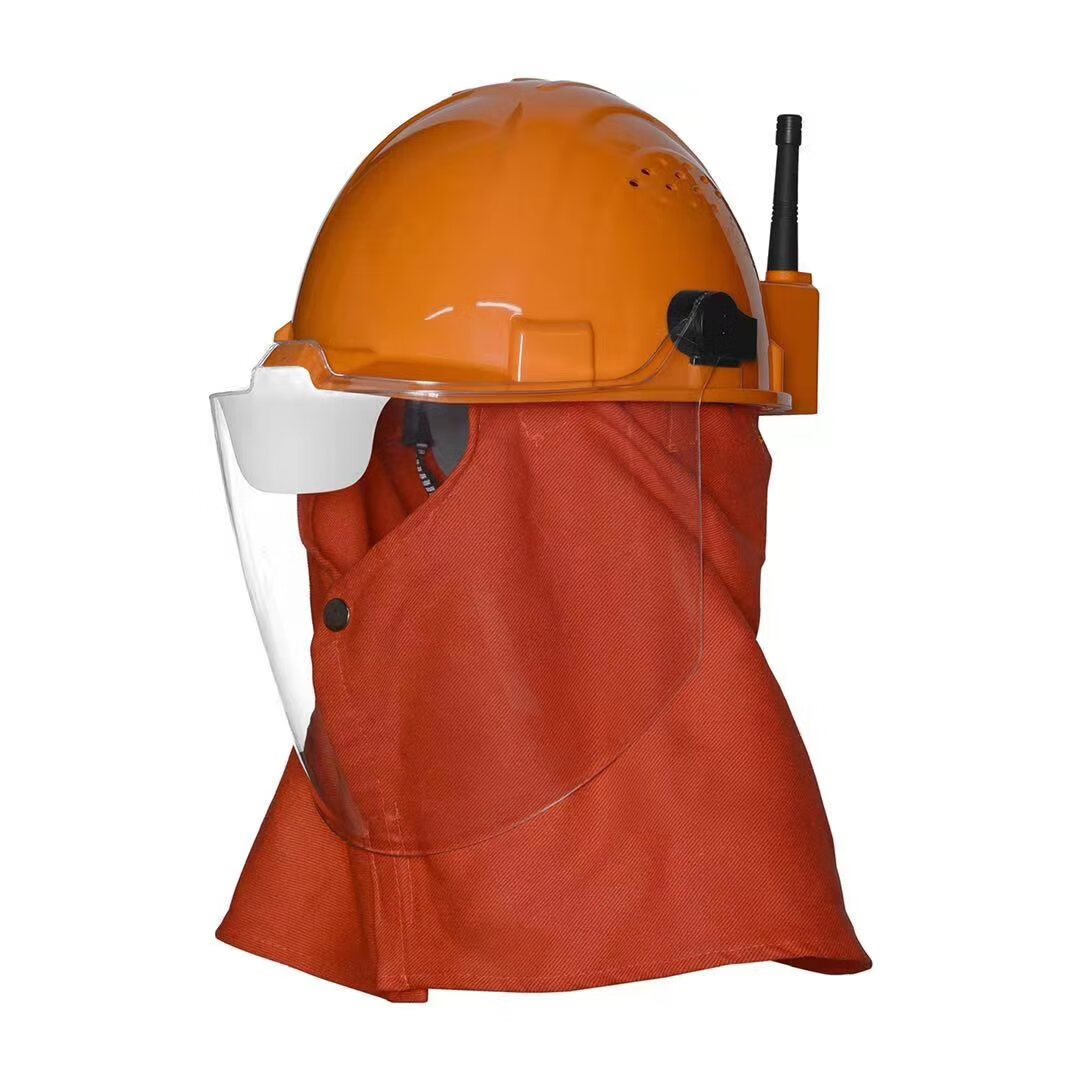 森林防火头盔对讲机地震防护头盔蓝天救援工程带灯帽子消防接收机兆