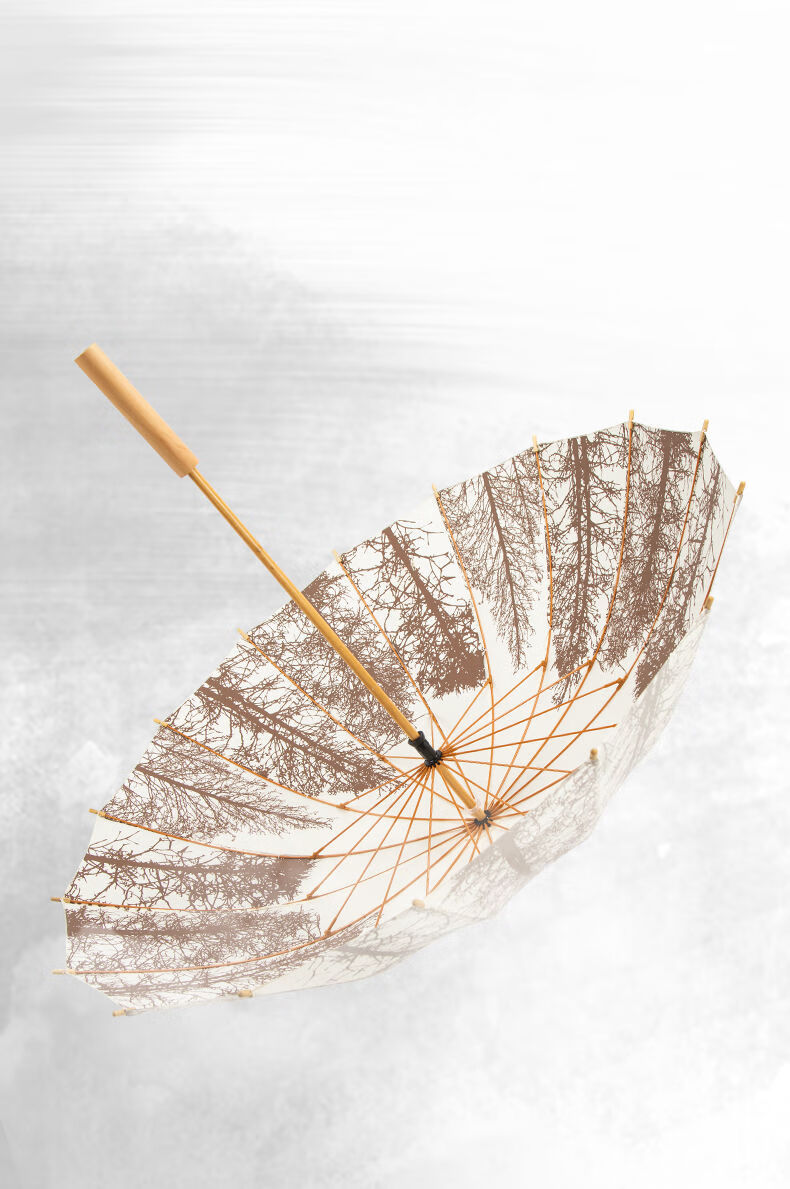 喜圣多新品文艺古风雨伞中国风文艺长柄雨伞汉服古风森系复古简约晴雨