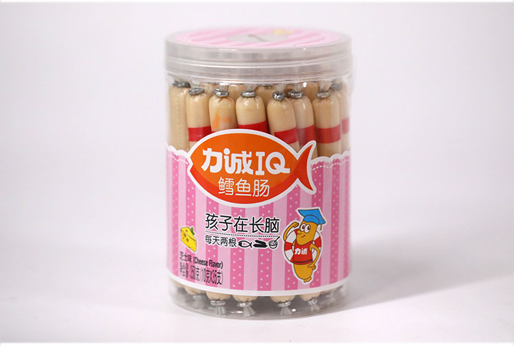 力诚鳕鱼肠儿童小孩子零食健康营养休闲食品小吃火腿肠学生小桶装福利