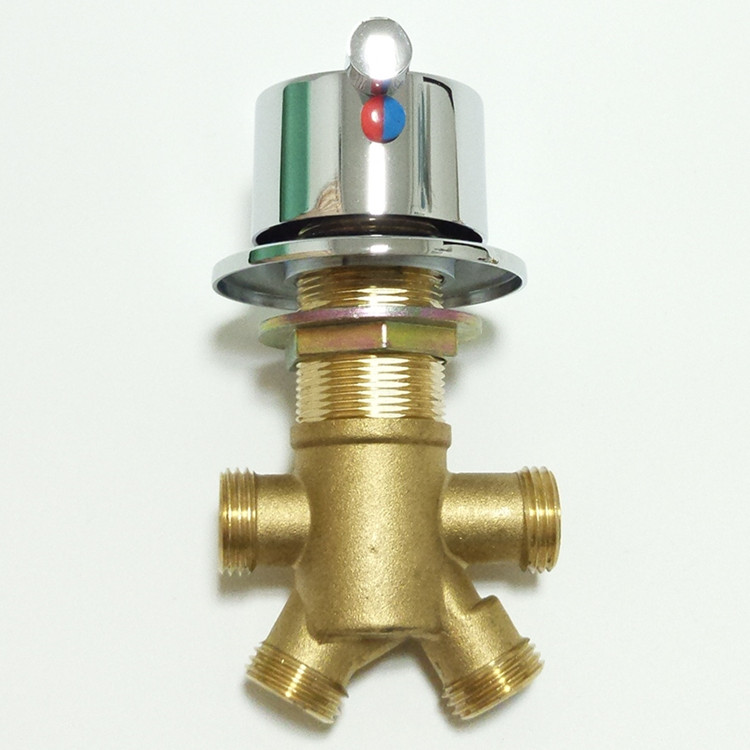 全铜分体式按摩浴缸四五件套冷热水龙头配件缸边龙头混水开关阀门方形