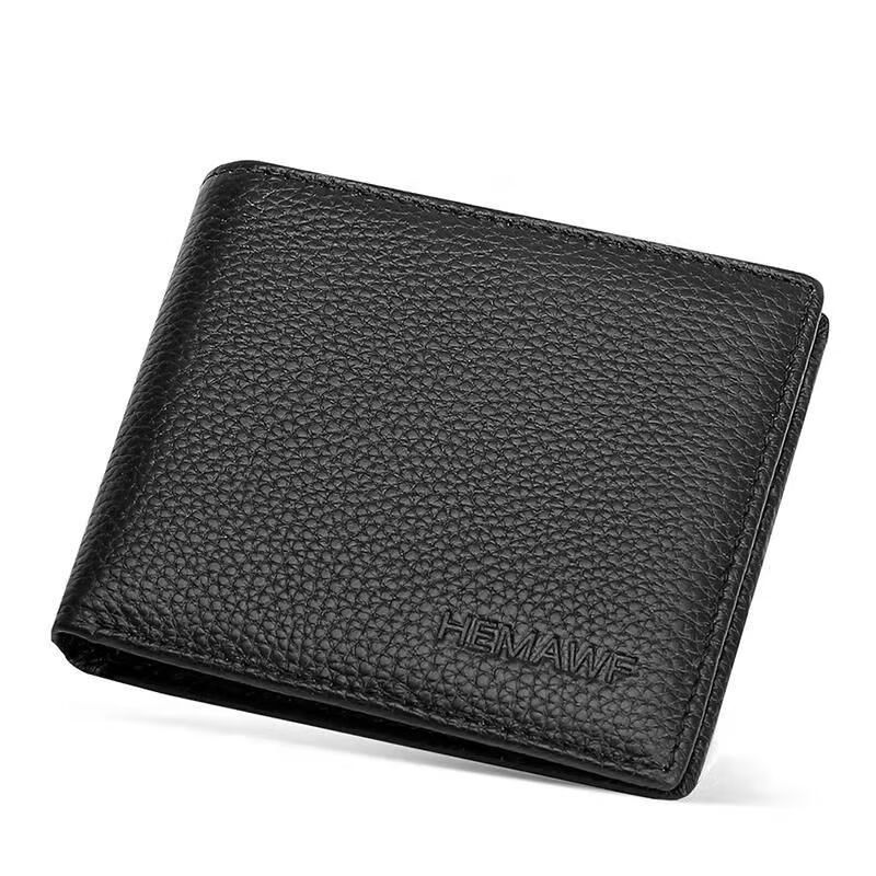 袋鼠轻奢男士钱包真牛皮男士短款真皮钱包零钱包加围加宽加厚有拉链