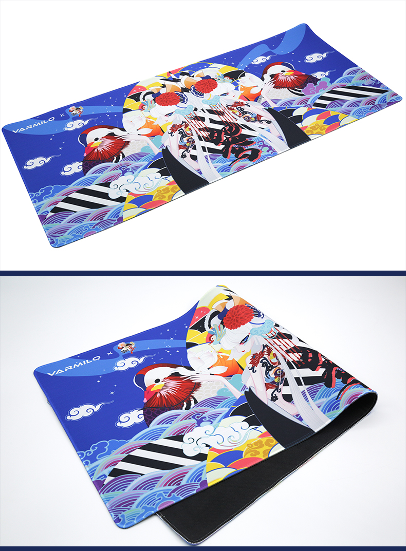 2022新款varmilo阿米洛国风鸳鸯主题情侣鼠标垫阿巳小铃铛家用办公大