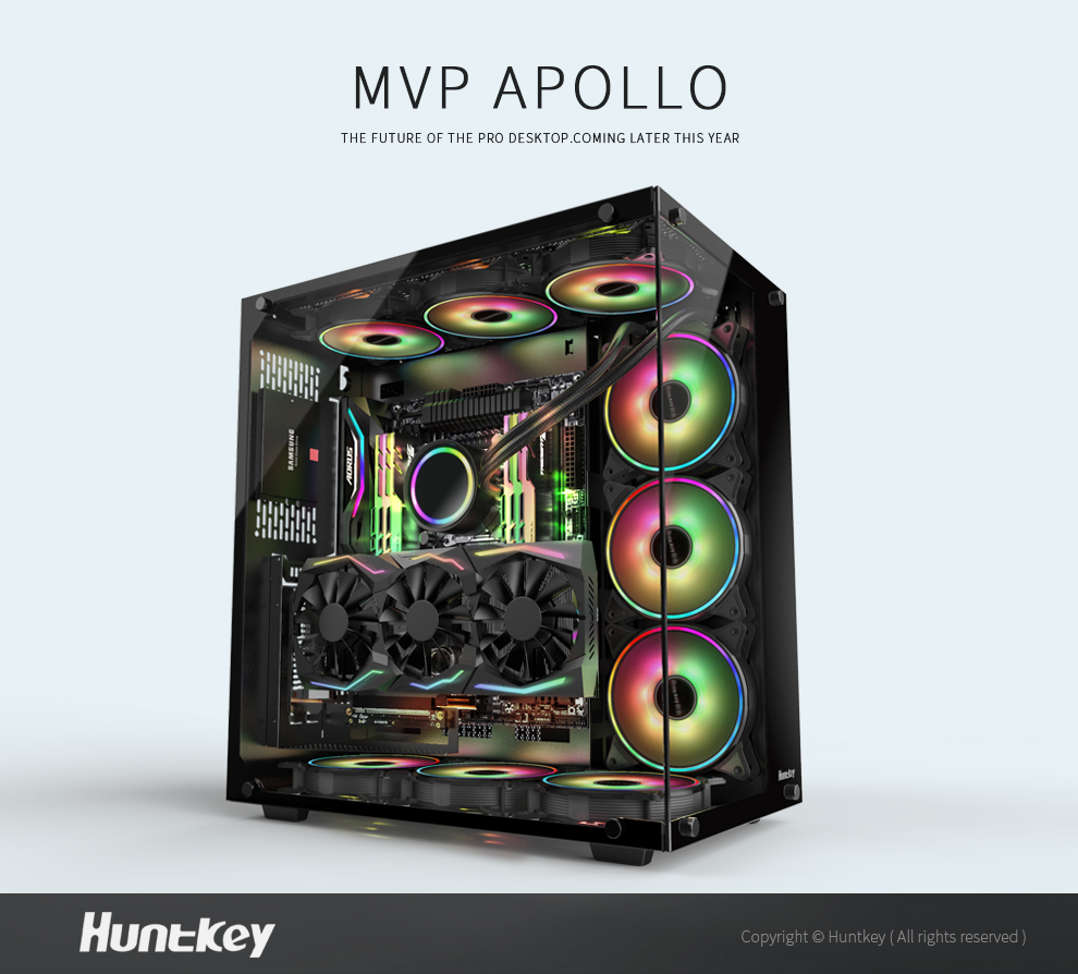 准新未开封新一代航嘉mvpapollo阿波罗台式机电脑机箱主机箱透明全透