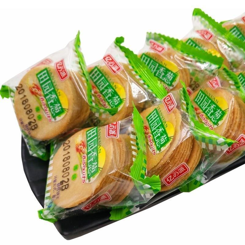 亿派薄脆饼干2斤散装田园香葱味香葱王办公室休闲招待早餐小零食田园