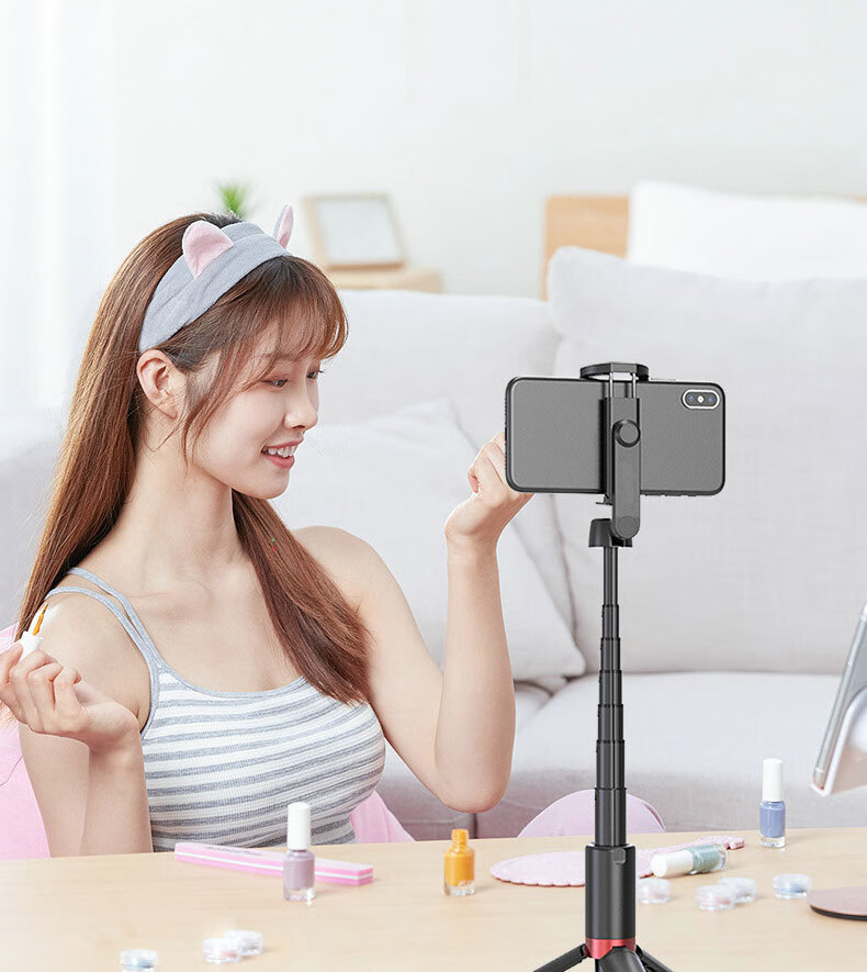 自拍杆通用手机三脚架防抖适用于华为小米12蓝牙神器vivo专360隐形