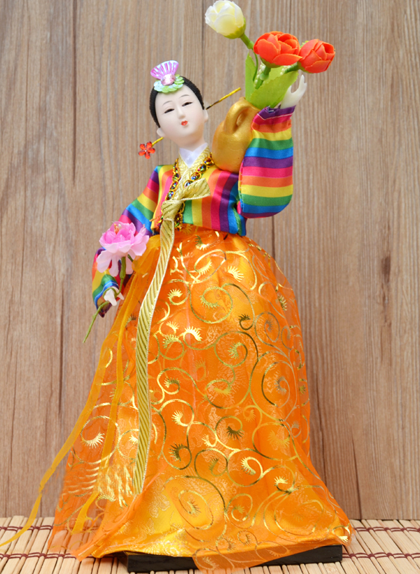 裳淇韩国人偶工艺摆件人形娃娃烤肉店料理店酒店用品装饰礼品特色民俗