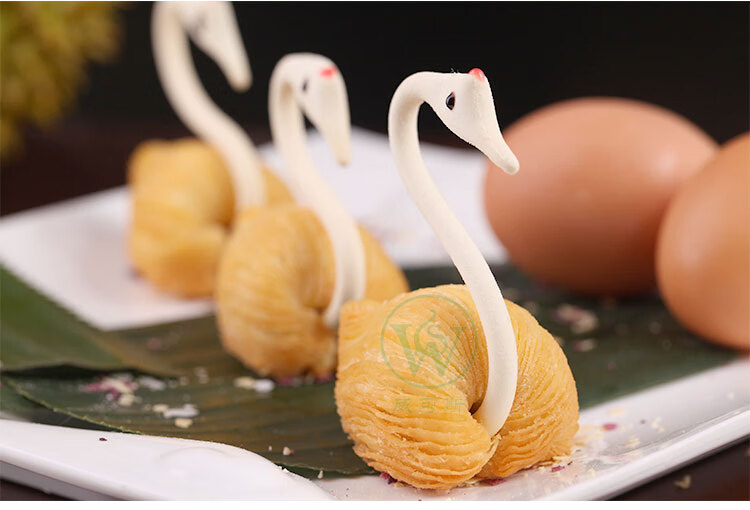 晨臻 威可斯天鹅酥头 可以吃的烘焙天鹅头颈天鹅酥配套装饰点心12个装