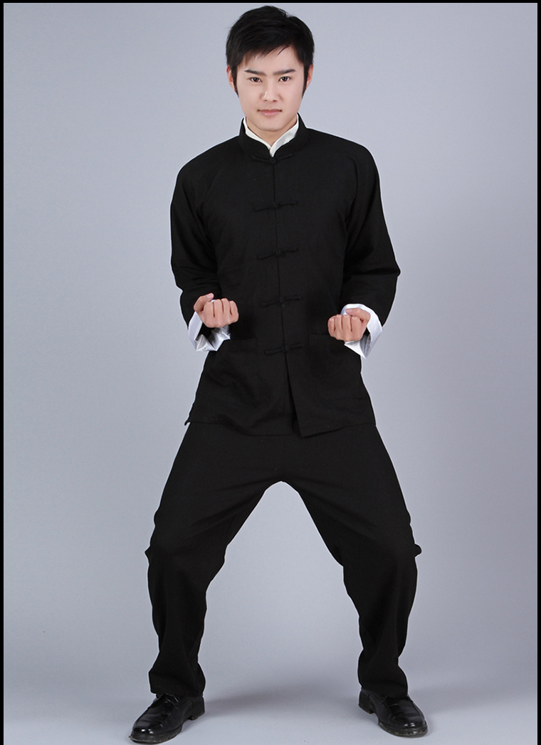【功夫装武术练功服唐装】李小龙叶问同款衣服套装男青年咏春武术太极