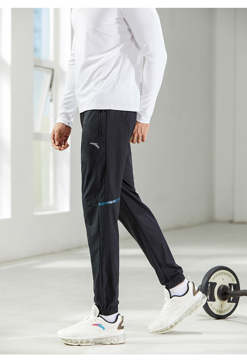 安踏运动裤男士2022春夏新款梭织潮流宽松束脚运动裤休闲长裤男裤石板