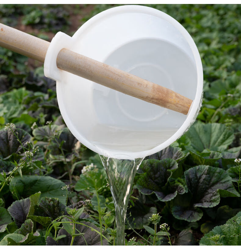 圣科莱老式粪水瓢熟胶牛筋材料带木柄浇水施肥灌溉工具舀水瓢瓜当打捞