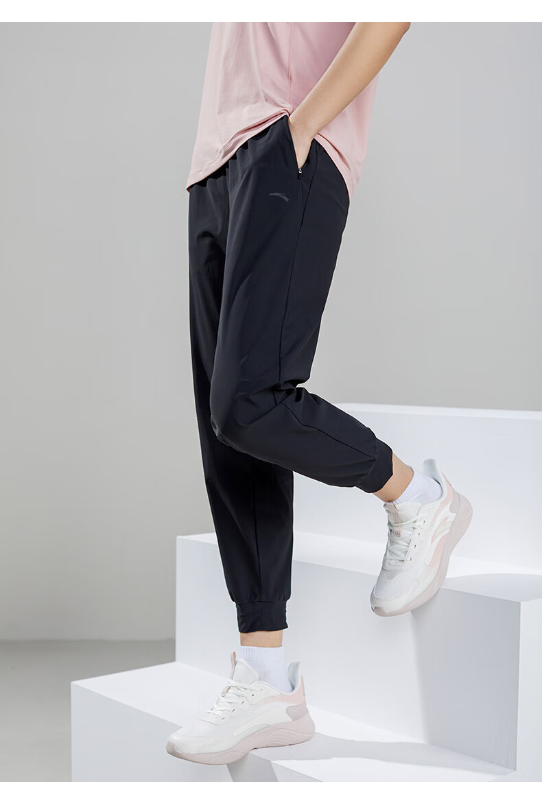 冰丝系列安踏运动长裤女夏针织冰丝长裤薄款休闲运动裤官方网店