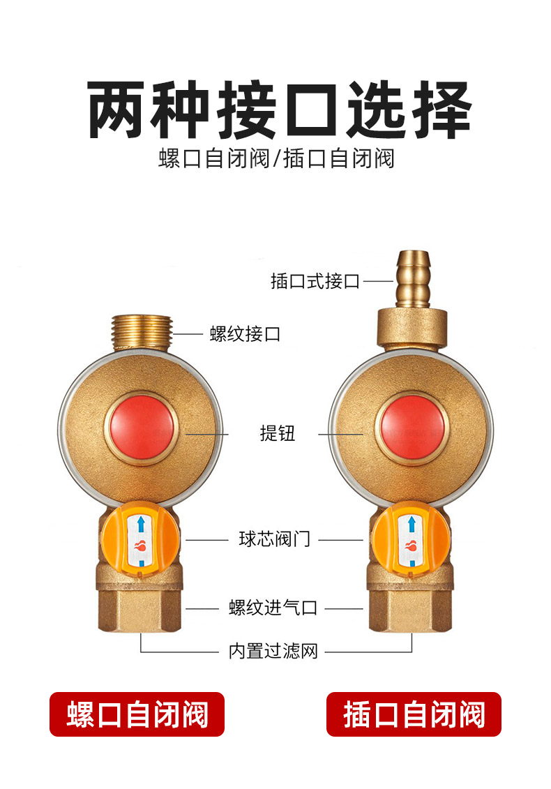 2022升級款2022新款天然氣自閉閥潛·水艇燃氣自閉閥天然氣管道閥家用