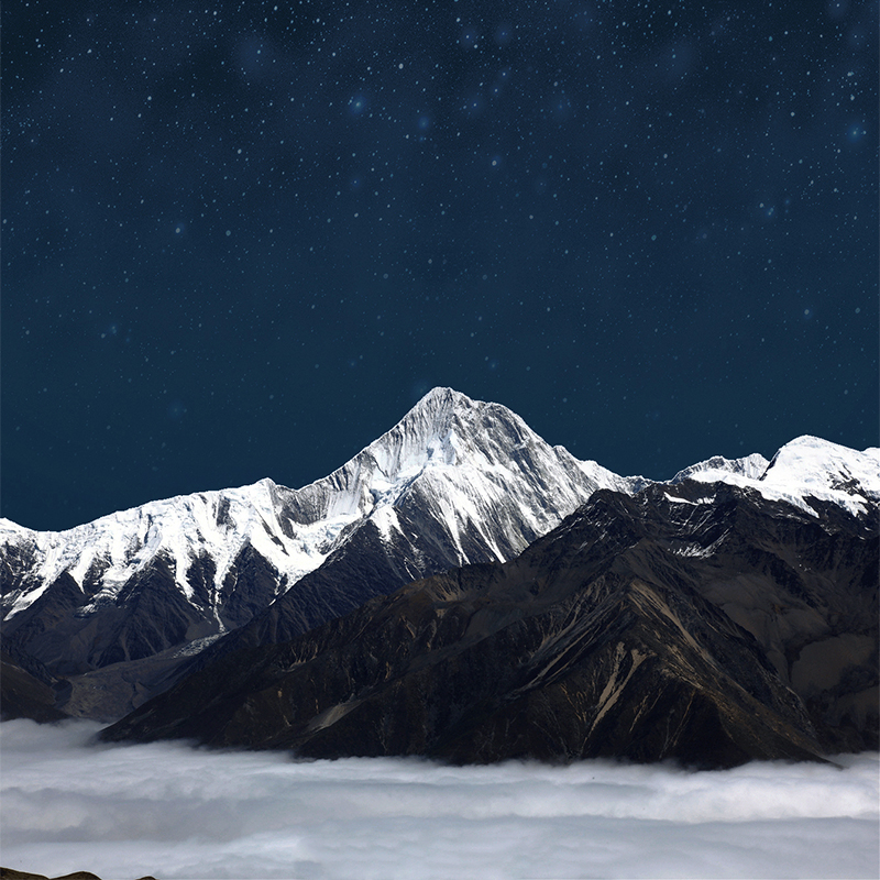 冰星梦梅里雪山摄影背景布ins挂布床头装饰挂画卧室挂毯宿舍梅里雪山a