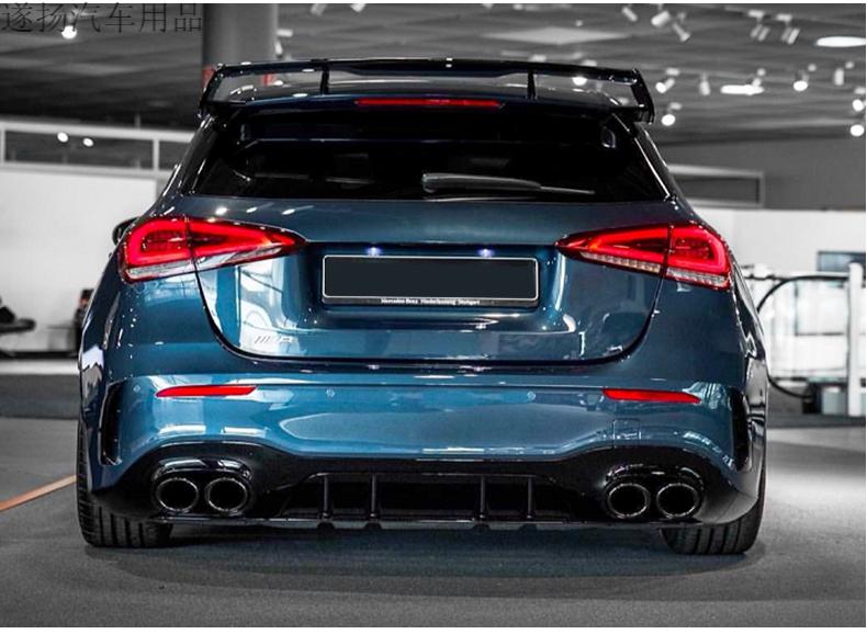 奔驰a级a200la180l改装amga35la45s后唇尾喉排气尾翼竖条gt中网 19